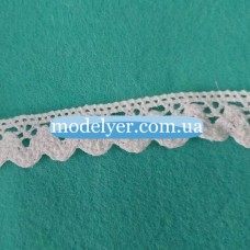 Кружево лен 1.5 см., (белый)